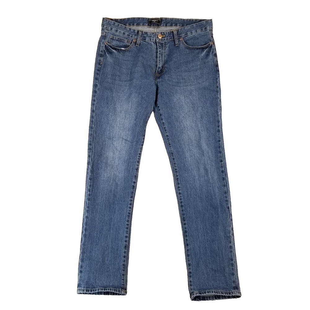 Forever 21 jeans men's 36x34 Slim straight blue denim stretch pants retro